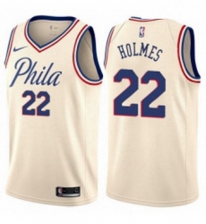 Womens Nike Philadelphia 76ers 22 Richaun Holmes Swingman Cream NBA Jersey City Edition Womens Nike Philadelphia 76ers 22 Richaun Holmes Swingman Cream NBA Jersey City Edition