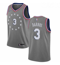 Womens Nike Philadelphia 76ers 3 Dana Barros Swingman Gray NBA Jersey City Edition Womens Nike Philadelphia 76ers 3 Dana Barros Swingman Gray NBA Jersey City Edition