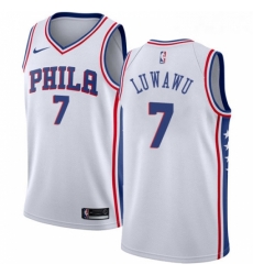 Womens Nike Philadelphia 76ers 7 Timothe Luwawu Swingman White Home NBA Jersey Association Edition Womens Nike Philadelphia 76ers 7 Timothe Luwawu Swingman White Home NBA Jersey Association Edition