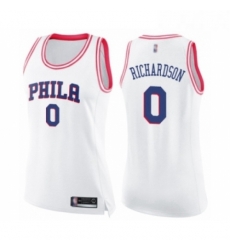 Womens Philadelphia 76ers 0 Josh Richardson Swingman White Pink Fashion Basketball Jersey Womens Philadelphia 76ers 0 Josh Richardson Swingman White Pink Fashion Basketball Jersey