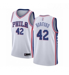 Womens Philadelphia 76ers 42 Al Horford Swingman White Basketball Jersey Association Edition Womens Philadelphia 76ers 42 Al Horford Swingman White Basketball Jersey Association Edition