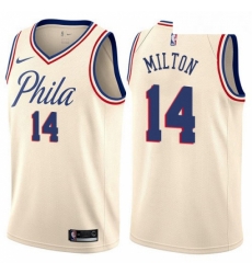 Youth Nike Philadelphia 76ers 14 Shake Milton Swingman Cream NBA Jersey City Edition Youth Nike Philadelphia 76ers 14 Shake Milton Swingman Cream NBA Jersey City Edition