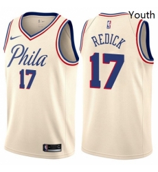 Youth Nike Philadelphia 76ers 17 JJ Redick Swingman Cream NBA Jersey City Edition Youth Nike Philadelphia 76ers 17 JJ Redick Swingman Cream NBA Jersey City Edition