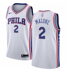 Youth Nike Philadelphia 76ers 2 Moses Malone Authentic White Home NBA Jersey Association Edition Youth Nike Philadelphia 76ers 2 Moses Malone Authentic White Home NBA Jersey Association Edition