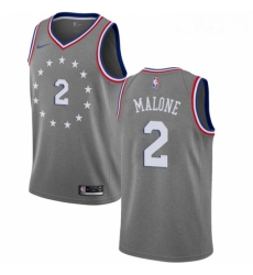 Youth Nike Philadelphia 76ers 2 Moses Malone Swingman Gray NBA Jersey City Edition Youth Nike Philadelphia 76ers 2 Moses Malone Swingman Gray NBA Jersey City Edition