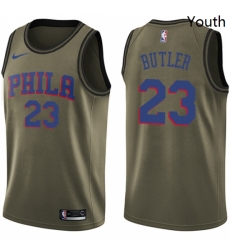 Youth Nike Philadelphia 76ers 23 Jimmy Butler Swingman Green Salute to Service NBA Jersey Youth Nike Philadelphia 76ers 23 Jimmy Butler Swingman Green Salute to Service NBA Jersey