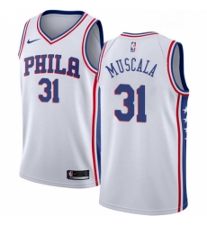 Youth Nike Philadelphia 76ers 31 Mike Muscala Swingman White NBA Jersey Association Edition Youth Nike Philadelphia 76ers 31 Mike Muscala Swingman White NBA Jersey Association Edition