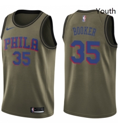 Youth Nike Philadelphia 76ers 35 Trevor Booker Swingman Green Salute to Service NBA Jersey Youth Nike Philadelphia 76ers 35 Trevor Booker Swingman Green Salute to Service NBA Jersey