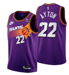 Men Phoenix Suns 22 Deandre Ayton Purple Stitched Basketball Jersey Men Phoenix Suns 22 Deandre Ayton Purple Stitched Basketball Jersey