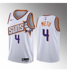 Men Phoenix Suns 4 Chimezie Metu White Association Edition Stitched Basketball Jersey Men Phoenix Suns 4 Chimezie Metu White Association Edition Stitched Basketball Jersey