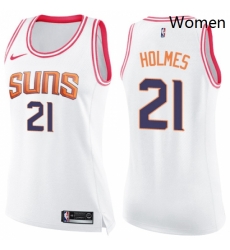 Womens Nike Phoenix Suns 21 Richaun Holmes Swingman White Pink Fashion NBA Jersey Womens Nike Phoenix Suns 21 Richaun Holmes Swingman White Pink Fashion NBA Jersey