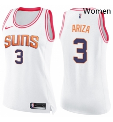 Womens Nike Phoenix Suns 3 Trevor Ariza Swingman White Pink Fashion NBA Jersey Womens Nike Phoenix Suns 3 Trevor Ariza Swingman White Pink Fashion NBA Jersey