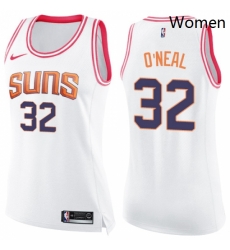 Womens Nike Phoenix Suns 32 Shaquille ONeal Swingman WhitePink Fashion NBA Jersey Womens Nike Phoenix Suns 32 Shaquille ONeal Swingman WhitePink Fashion NBA Jersey