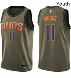 Youth Nike Phoenix Suns 11 Brandon Knight Swingman Green Salute to Service NBA Jersey Youth Nike Phoenix Suns 11 Brandon Knight Swingman Green Salute to Service NBA Jersey