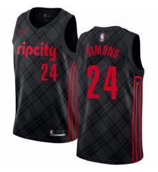 Mens Nike Portland Trail Blazers 24 Anfernee Simons Swingman Black NBA Jersey City Edition Mens Nike Portland Trail Blazers 24 Anfernee Simons Swingman Black NBA Jersey City Edition