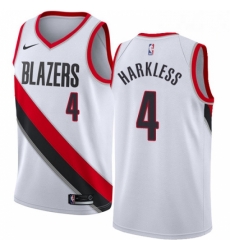 Mens Nike Portland Trail Blazers 4 Moe Harkless Swingman White Home NBA Jersey Association Edition Mens Nike Portland Trail Blazers 4 Moe Harkless Swingman White Home NBA Jersey Association Edition