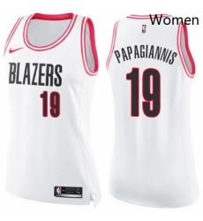 Womens Nike Portland Trail Blazers 19 Georgios Papagiannis Swingman White Pink Fashion NBA Jersey Womens Nike Portland Trail Blazers 19 Georgios Papagiannis Swingman White Pink Fashion NBA Jersey