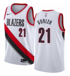 Womens Nike Portland Trail Blazers 21 Noah Vonleh Swingman White Home NBA Jersey Association Edition Womens Nike Portland Trail Blazers 21 Noah Vonleh Swingman White Home NBA Jersey Association Edition