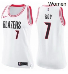 Womens Nike Portland Trail Blazers 7 Brandon Roy Swingman WhitePink Fashion NBA Jersey Womens Nike Portland Trail Blazers 7 Brandon Roy Swingman WhitePink Fashion NBA Jersey