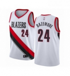 Womens Portland Trail Blazers 24 Kent Bazemore Swingman White Basketball Jersey Association Edition Womens Portland Trail Blazers 24 Kent Bazemore Swingman White Basketball Jersey Association Edition