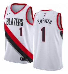 Youth Nike Portland Trail Blazers 1 Evan Turner Swingman White Home NBA Jersey Association Edition Youth Nike Portland Trail Blazers 1 Evan Turner Swingman White Home NBA Jersey Association Edition