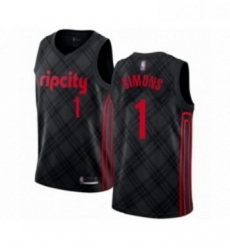Youth Portland Trail Blazers 1 Anfernee Simons Swingman Black Basketball Jersey City Edition Youth Portland Trail Blazers 1 Anfernee Simons Swingman Black Basketball Jersey City Edition