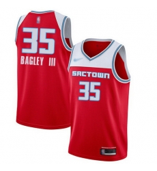 Kings  35 Marvin Bagley III Red Basketball Swingman City Edition 2019 20 Jersey