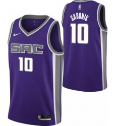 Men Nike Sacramento Kings Domantas Sabonis #10 Purple Stitched NBA Jersey Men Nike Sacramento Kings Domantas Sabonis #10 Purple Stitched NBA Jersey