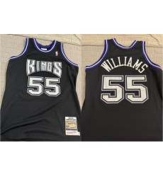 Men Sacramento Kings 55 Jason Williams Black M&N Throwback Stitched Jersey Men Sacramento Kings 55 Jason Williams Black M&N Throwback Stitched Jersey