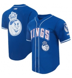 Men Sacramento Kings Blue 2024 25 City Edition Stitched Baseball Jersey