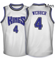 Mens Adidas Sacramento Kings 4 Chris Webber Swingman White Throwback NBA Jersey Mens Adidas Sacramento Kings 4 Chris Webber Swingman White Throwback NBA Jersey