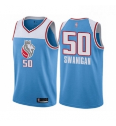 Womens Sacramento Kings 50 Caleb Swanigan Swingman Blue Basketball Jersey City Edition Womens Sacramento Kings 50 Caleb Swanigan Swingman Blue Basketball Jersey City Edition