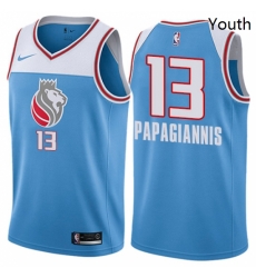 Youth Nike Sacramento Kings 13 Georgios Papagiannis Swingman Blue NBA Jersey City Edition Youth Nike Sacramento Kings 13 Georgios Papagiannis Swingman Blue NBA Jersey City Edition