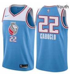 Youth Nike Sacramento Kings 22 Bruno Caboclo Swingman Blue NBA Jersey City Edition Youth Nike Sacramento Kings 22 Bruno Caboclo Swingman Blue NBA Jersey City Edition