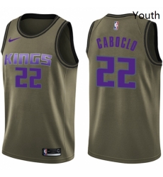 Youth Nike Sacramento Kings 22 Bruno Caboclo Swingman Green Salute to Service NBA Jersey Youth Nike Sacramento Kings 22 Bruno Caboclo Swingman Green Salute to Service NBA Jersey