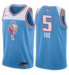 Youth Nike Sacramento Kings 5 DeAaron Fox Swingman Blue NBA Jersey City Edition Youth Nike Sacramento Kings 5 DeAaron Fox Swingman Blue NBA Jersey City Edition