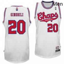 Mens Adidas San Antonio Spurs 20 Manu Ginobili Authentic White Latin Nights NBA Jersey