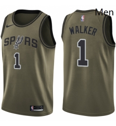 Mens Nike San Antonio Spurs 1 Lonnie Walker Swingman Green Salute to Service NBA Jersey Mens Nike San Antonio Spurs 1 Lonnie Walker Swingman Green Salute to Service NBA Jersey