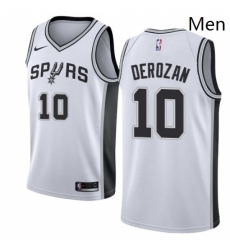 Mens Nike San Antonio Spurs 10 DeMar DeRozan Swingman White NBA Jersey Association Edition Mens Nike San Antonio Spurs 10 DeMar DeRozan Swingman White NBA Jersey Association Edition