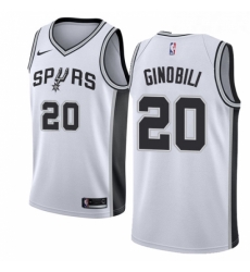 Womens Nike San Antonio Spurs 20 Manu Ginobili Swingman White Home NBA Jersey Association Edition Womens Nike San Antonio Spurs 20 Manu Ginobili Swingman White Home NBA Jersey Association Edition