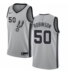 Womens Nike San Antonio Spurs 50 David Robinson Authentic Silver Alternate NBA Jersey Statement Edition Womens Nike San Antonio Spurs 50 David Robinson Authentic Silver Alternate NBA Jersey Statement Edition