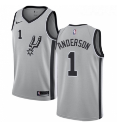 Youth Nike San Antonio Spurs 1 Kyle Anderson Authentic Silver Alternate NBA Jersey Statement Edition Youth Nike San Antonio Spurs 1 Kyle Anderson Authentic Silver Alternate NBA Jersey Statement Edition