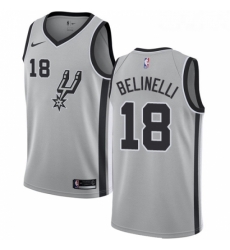 Youth Nike San Antonio Spurs 18 Marco Belinelli Swingman Silver NBA Jersey Statement Edition Youth Nike San Antonio Spurs 18 Marco Belinelli Swingman Silver NBA Jersey Statement Edition