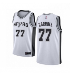 Youth San Antonio Spurs 77 DeMarre Carroll Swingman White Basketball Jersey Association Edition Youth San Antonio Spurs 77 DeMarre Carroll Swingman White Basketball Jersey Association Edition