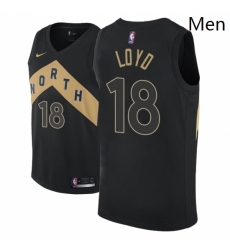 Men NBA 2018 19 Toronto Raptors 18 Jordan Loyd City Edition Black Jersey Men NBA 2018 19 Toronto Raptors 18 Jordan Loyd City Edition Black Jersey