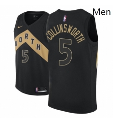 Men NBA 2018 19 Toronto Raptors 5 Kyle Collinsworth City Edition Black Jersey Men NBA 2018 19 Toronto Raptors 5 Kyle Collinsworth City Edition Black Jersey