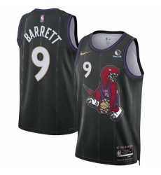 Men Toronto Raptors 9 RJ Barrett Black 2024 25 City Edition Stitched Basketball Jersey Men Toronto Raptors 9 RJ Barrett Black 2024 25 City Edition Stitched Basketball Jersey
