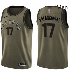 Mens Nike Toronto Raptors 17 Jonas Valanciunas Swingman Green Salute to Service NBA Jersey Mens Nike Toronto Raptors 17 Jonas Valanciunas Swingman Green Salute to Service NBA Jersey