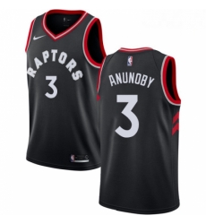 Mens Nike Toronto Raptors 3 OG Anunoby Authentic Black Alternate NBA Jersey Statement Edition Mens Nike Toronto Raptors 3 OG Anunoby Authentic Black Alternate NBA Jersey Statement Edition