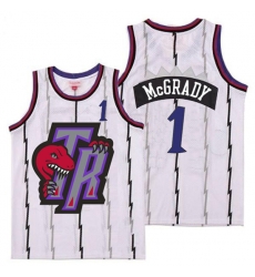 Raptors 1 Tracy McGrady White Big Gray TR Logo Retro Jersey 9 Raptors 1 Tracy McGrady White Big Gray TR Logo Retro Jersey 9